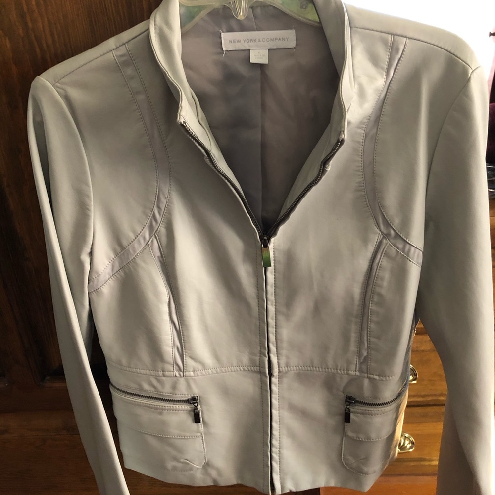 Gray Leather Jacket - image 1